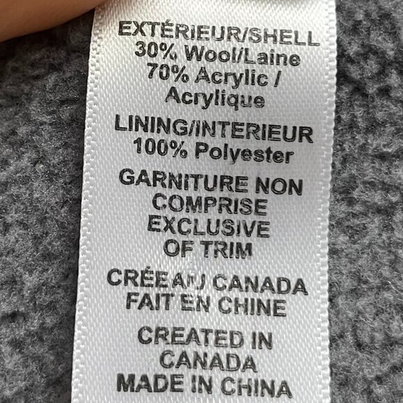 CaliKids Fleece Lined Wool Blend Knit Toque/Hat Pom Pom Soft Grey/Taupe Junior - Picture 7 of 9